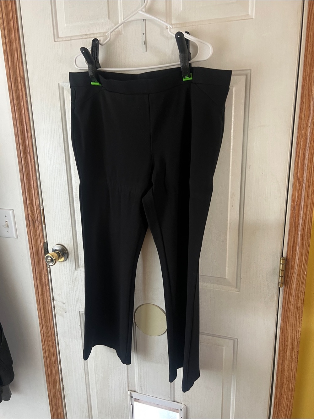 Style & Co. Black High-Rise Straight-Leg Trousers